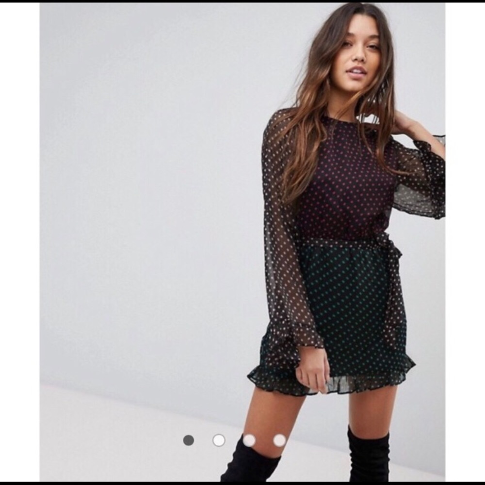 Polka Dot Flowy Dress